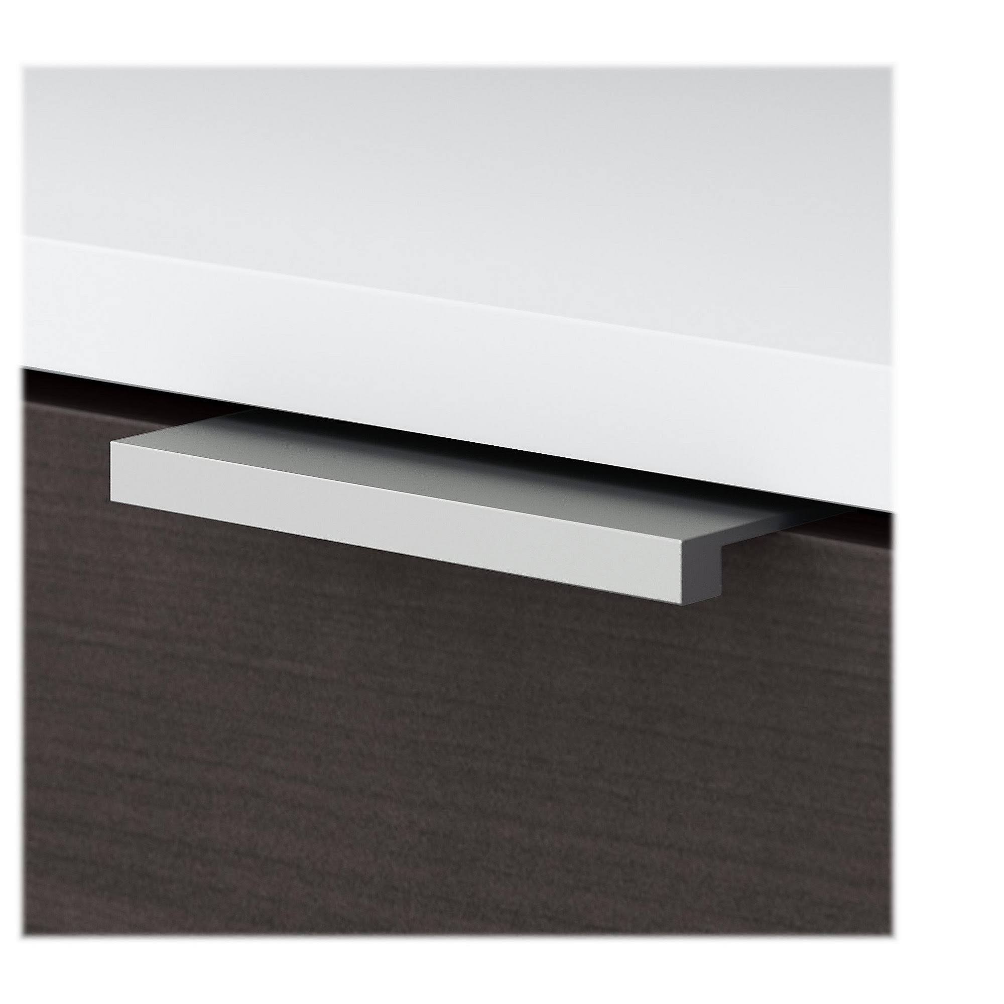 Bush Business Furniture Jamestown Low Storage Cabinet with Doors and Shelves | Storm Gray/White
