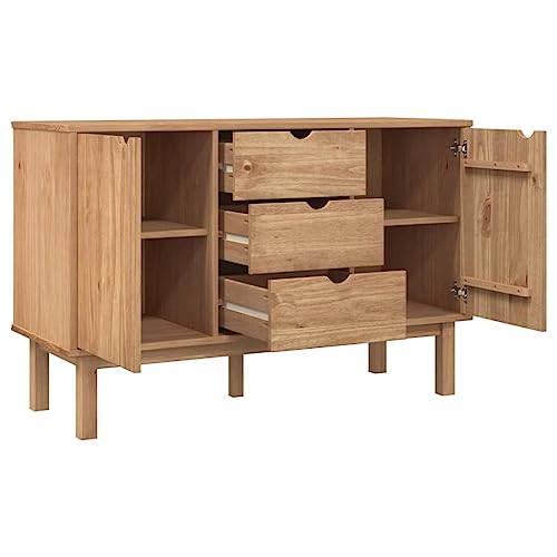 Sideboard, Buffets & Sideboards Coffee Bar Cabinet Liquor Cabinet Night Stand Suitable for Small Spaces Bedroom Bathroom Kitchens, OTTA 44.7"x16.9"x28.7" Solid Wood Pine