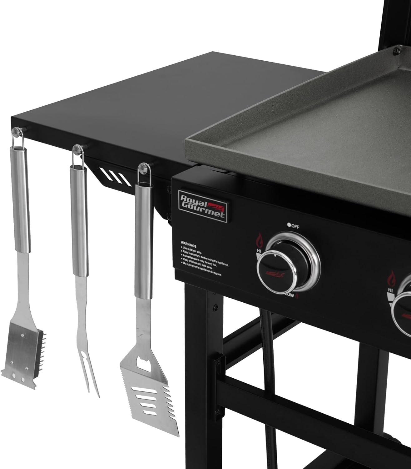 Royal Gourmet GB4000P 4-Burner Propane Gas Griddle with Hard Cover, 35-Inch Flat Top BBQ Grill, 52,000 BTU, Outdoor Griddle Cooking Station for Backyard and Tailgating, Black