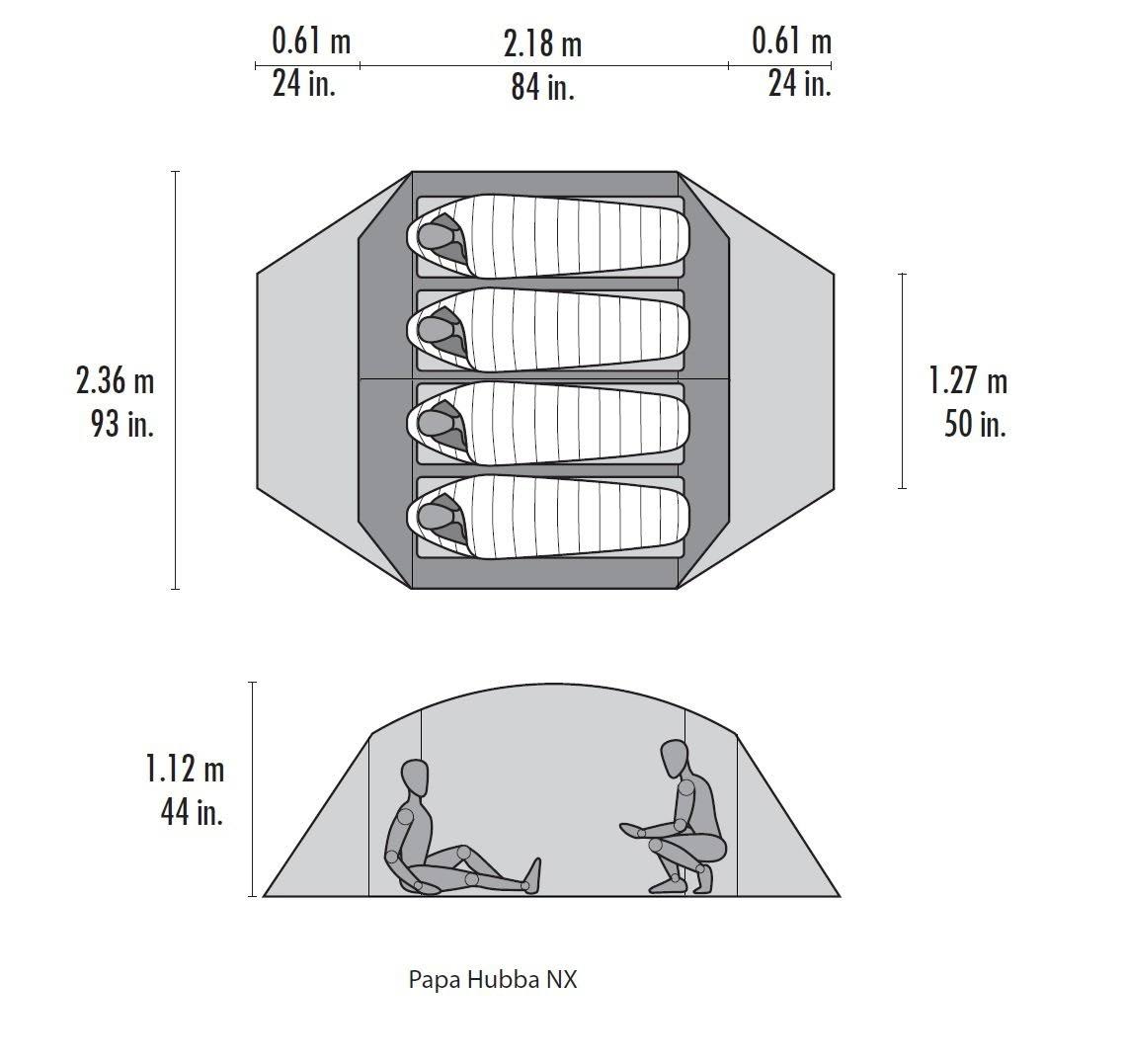 MSR Papa Hubba NX 4 Person Tent