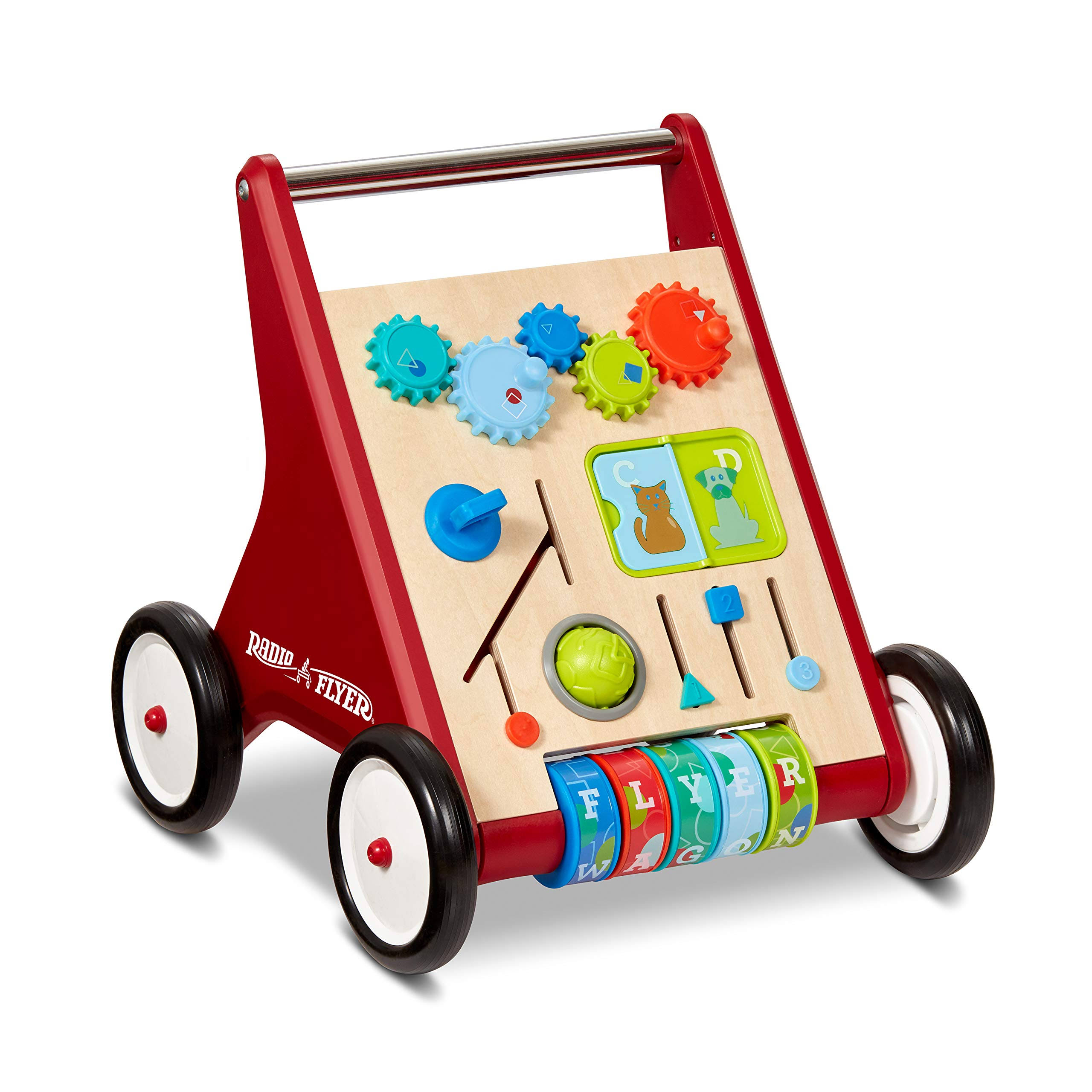 Radio Flyer Classic Push and Play Walker, Toddler Walker with Activity Play, Ages 1-4