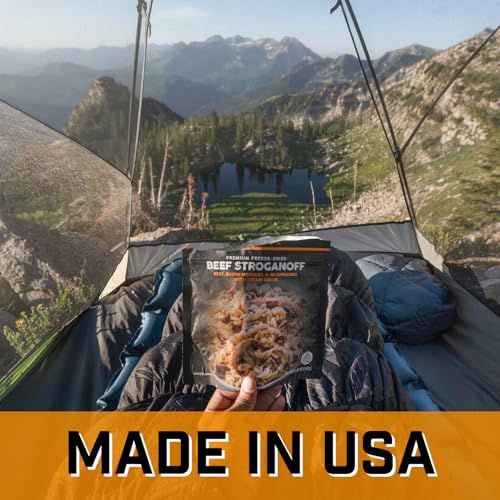 Peak Refuel Essentails Bucket | 100% Real Meat | Premium Freeze-Dried Meals for Backpacking, Camping & Survival | 24 Servings | MRE Emergency Food
