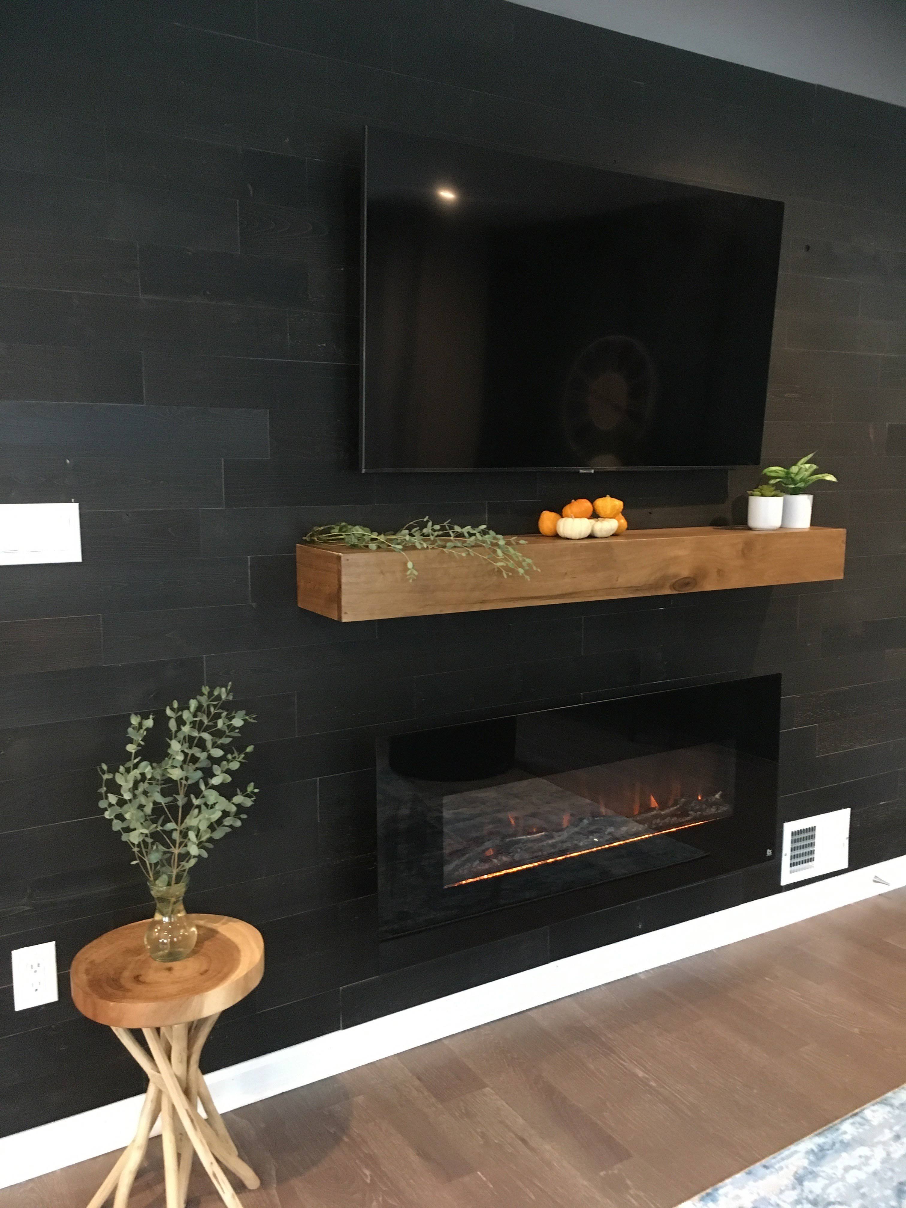 Timberchic 274 Peel and Stick Reclaimed Black Ice Wood, 4 in. Planks