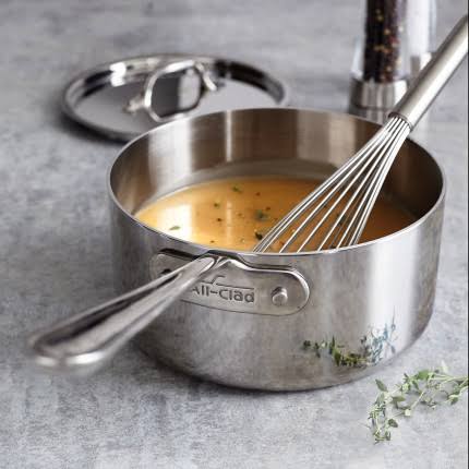All-Clad Stainless Steel Saucepan with Lid, 4 qt