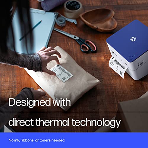 HP Shipping Label Printer, 4x6 Commercial Grade Direct Thermal, Compact & Easy-to-use, High-Speed 203 DPI Printer, Barcode Printer, Compatible with Amazon, UPS, Shopify, Etsy, Ebay, ShipStation & More