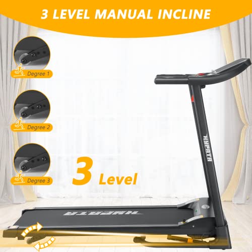 Treadmill 300 lb Capacity,Max 2.5 HP Folding Treadmills for Running and Walking Jogging Exercise with 12 Preset Programs, 300 LBS Weight Capacity,Treadmills for Home