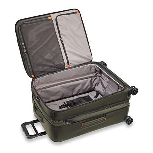 Briggs & Riley Domestic 22" Carry On Expandable Spinner - Luggage for Travel, Suitcases with Wheels, Softside Rolling Bag for Men & Women, Self-Repairing Zipper - ZDX Collection, Hunter