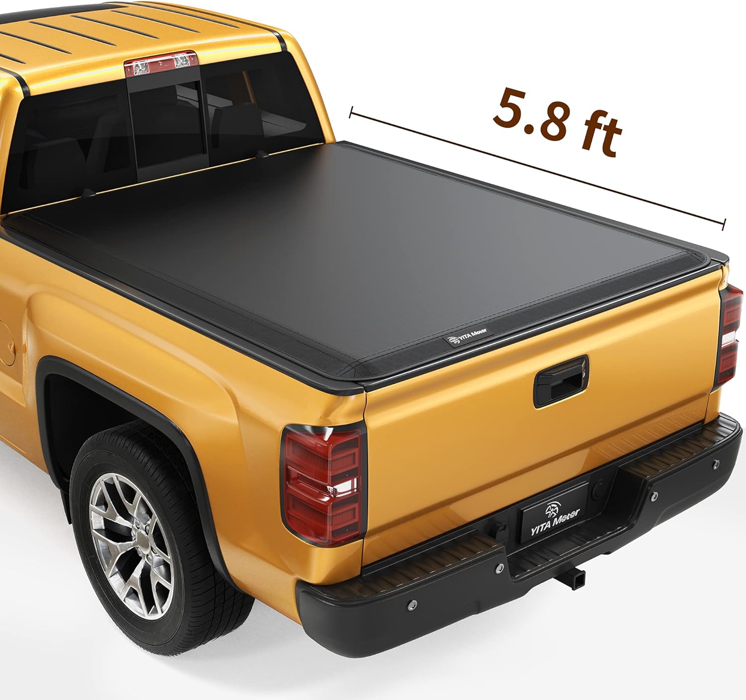 YITAMOTOR Soft Tri Fold Truck Bed Tonneau Cover Compatible with 2007-2013 Chevy Silverado/GMC Sierra 1500, Fleetside 5.8 ft Bed