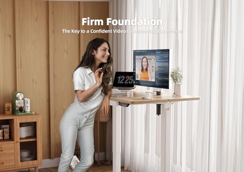 Standing Desk with Drawers, 48 x 24 Inch Adjustable Height Stand Up Desk, Electric Sit Stand Computer Desk for Home Office, Rustic Brown