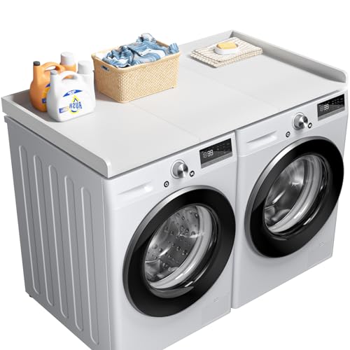 Ulif Laundry Room Washer Dryer Countertop, Washer and Dryer Topper Organization Space 27.5" D x 54" W x 2.6" H, Splicing Style