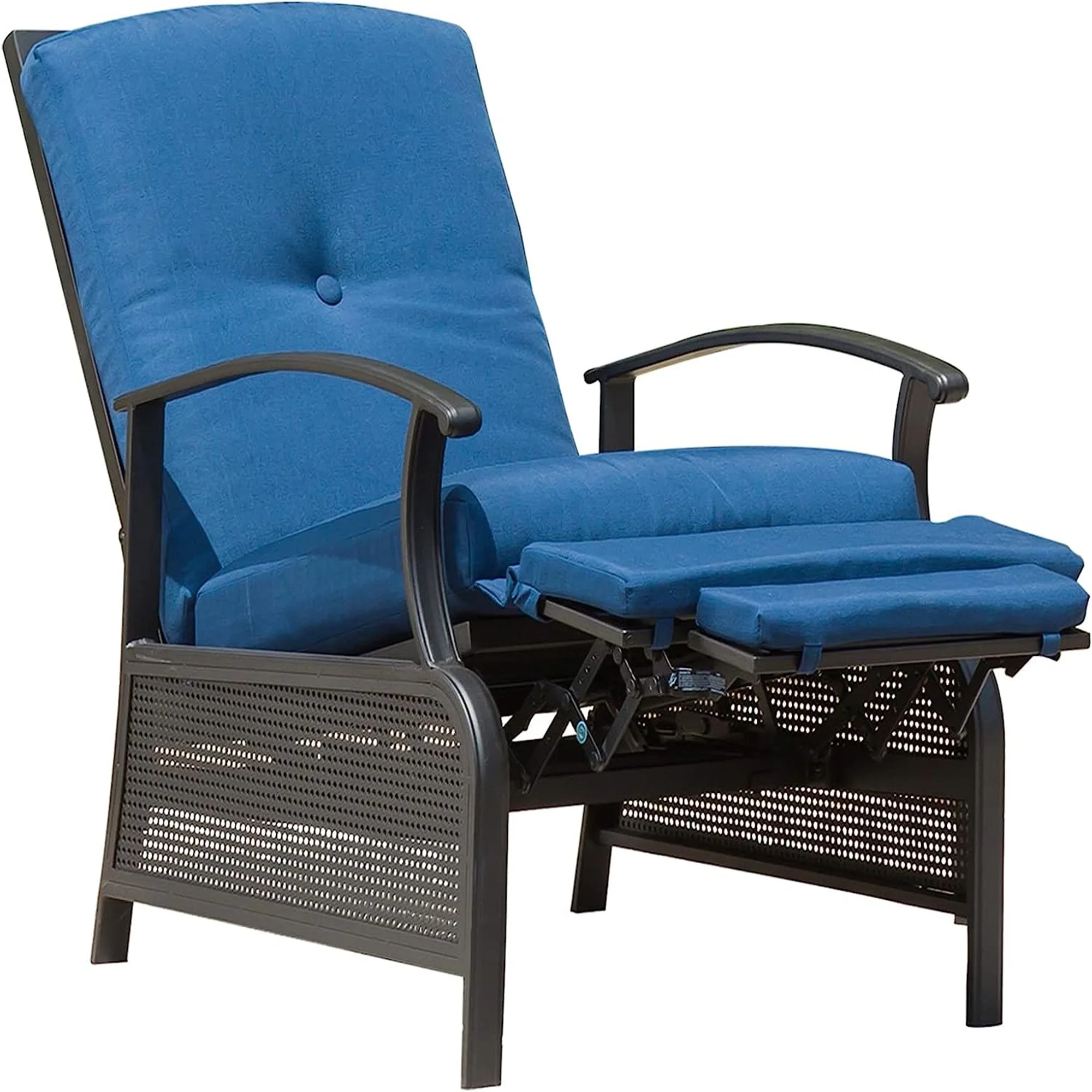 Adjustable Outdoor Recliner Chair with Removable Cushions - 63.8 - Relax in style and comfort outdoors