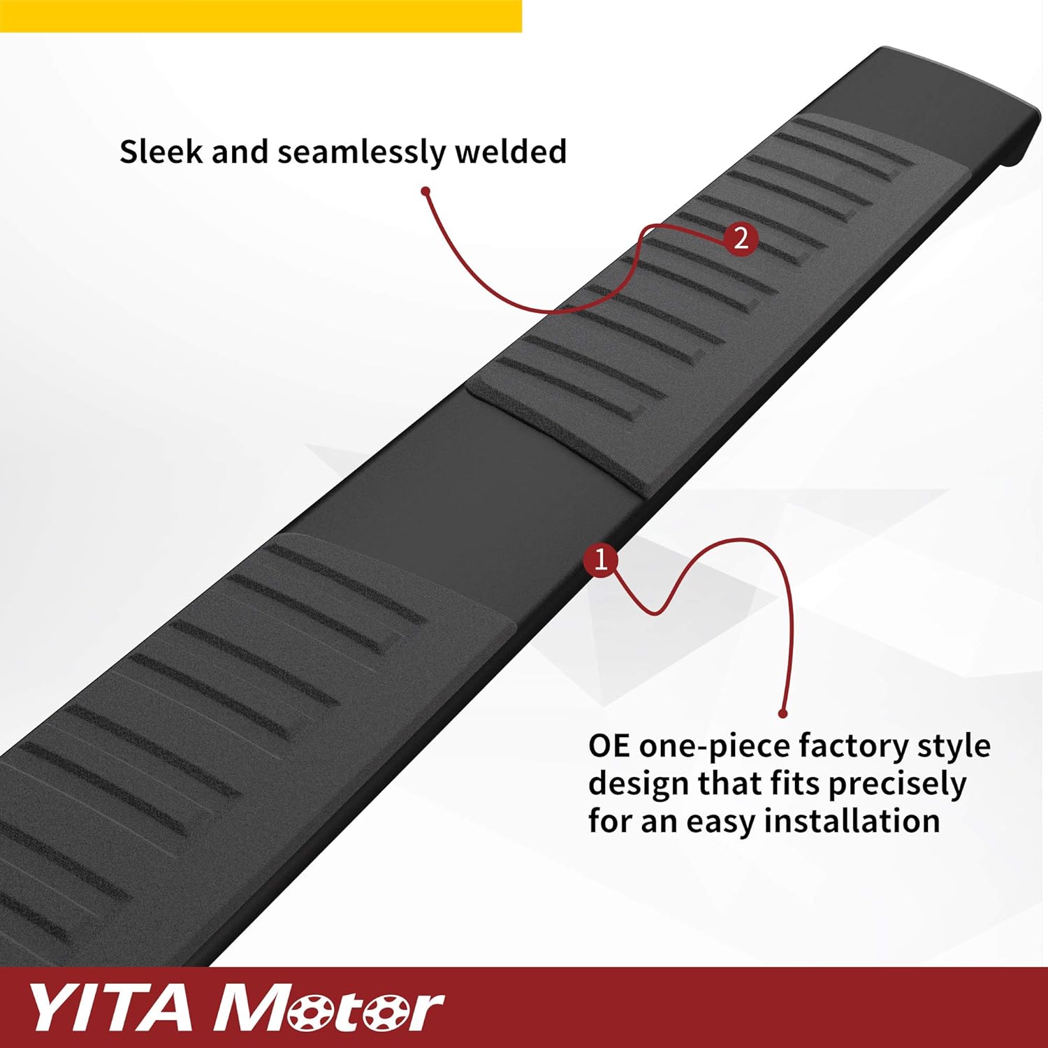 YITAMOTOR 6 inches Running Boards Compatible with 2020-2022 Jeep Gladiator Crew Cab Pickup 4-Door Aluminum Side Step Nerf Bars Side Bars