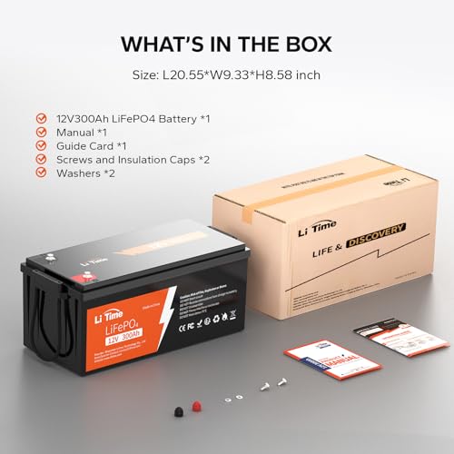 LiTime 12V 100Ah LiFePO4 Battery BCI Group 31 Lithium Battery Built-in 100A BMS, Up to 15000 Deep Cycles, Perfect for RV, Marine, Home Energy Storage