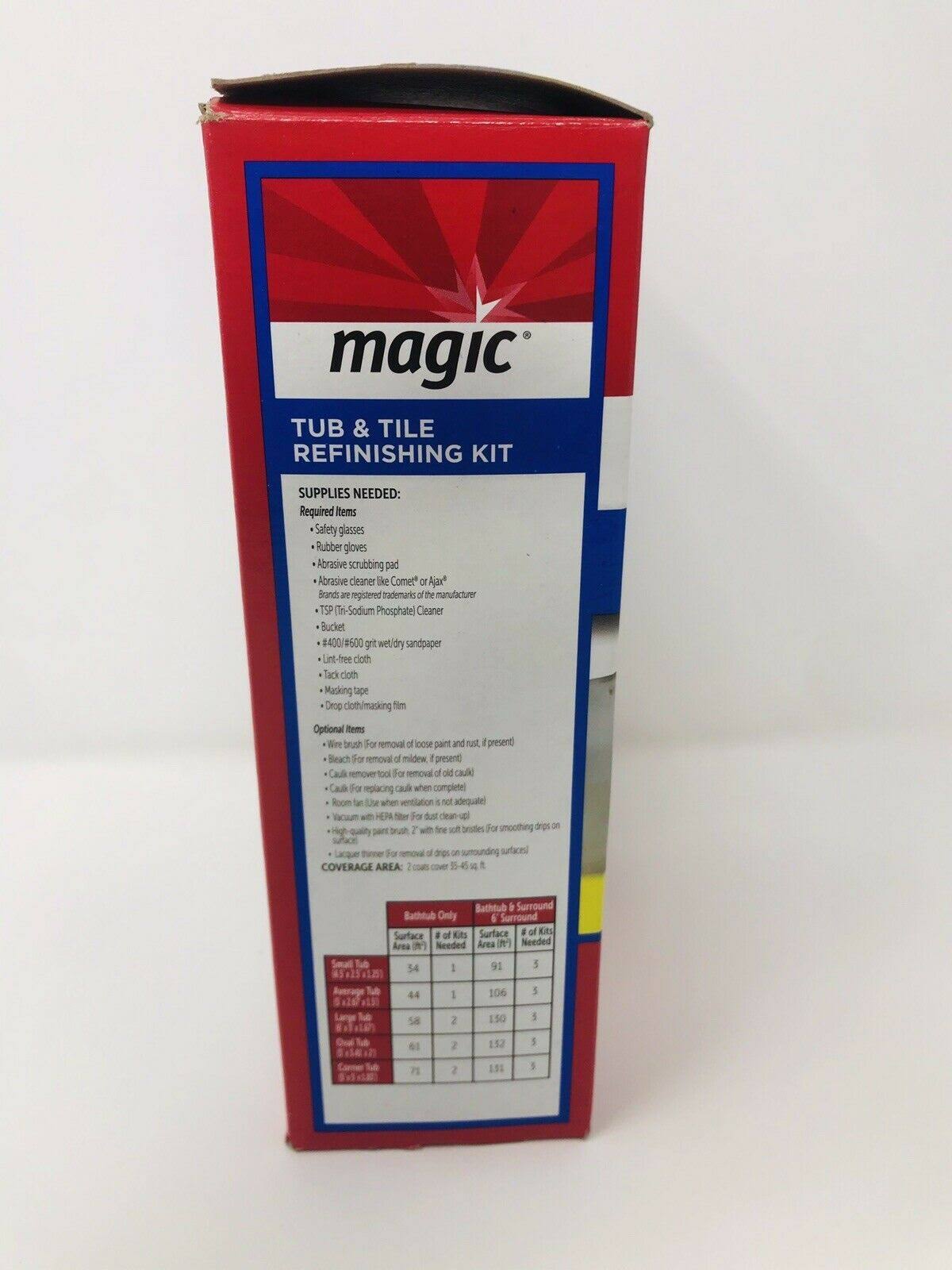 Magic Tub and Tile Refinishing Kit Bright White Spray on Aerosol - Refinish Tile