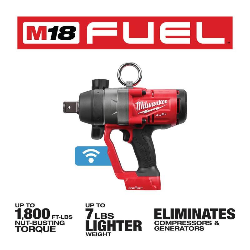 M18 FUEL ONE-KEY 18V Lithium-Ion Brushless Cordless 1 in. Impact Wrench with Friction Ring & Protective Boot