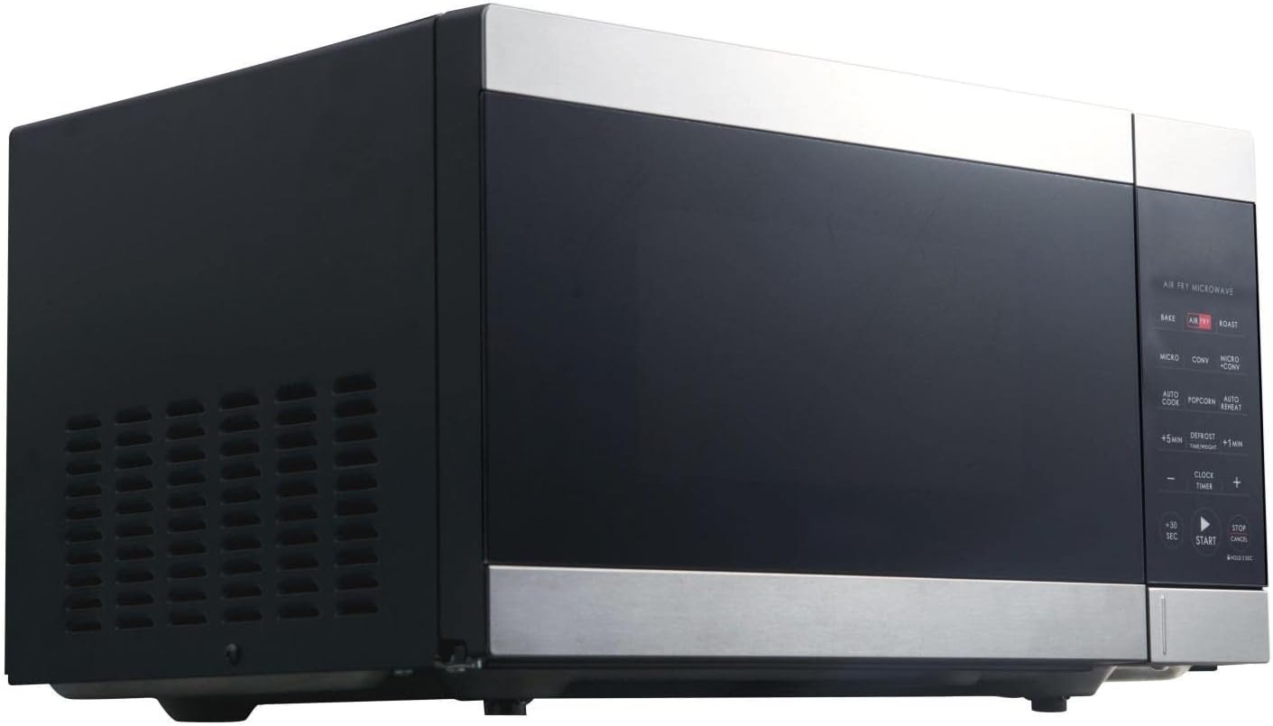 0.9 Cu ft Air Fry Microwave, 900 Watts, Stainless Steel/AA