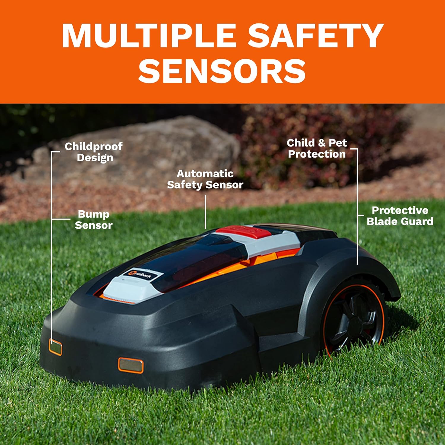 MowRo Robot Lawn Mower RM24, Electric Mower with 9.5-inch Cutting Width, Automatic Lawn Mower with Brushless Motor, Lawn Care Equipment for Gardening, Includes a Lawn Mower Kit
