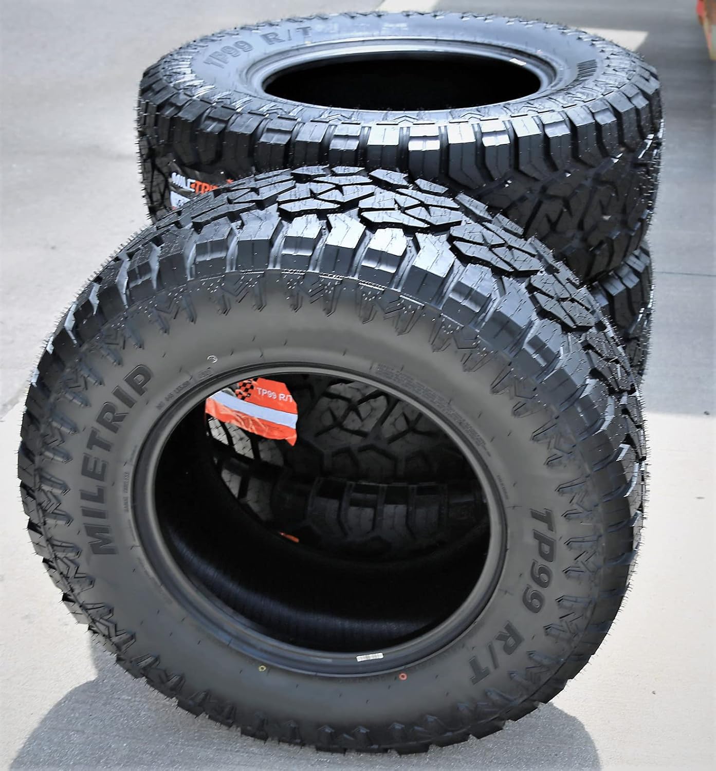 Miletrip TP99 R/T All-Terrain Mud Off-Road Light Truck Radial Tire-33X12.50R18LT 33X12.50X18 33X12.50-18 122Q Load Range F LRF 12-Ply BSW Black Side Wall
