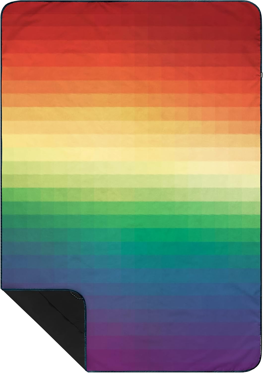 Rumpl Everywhere Mat | Lightweight Ground Cover for Hiking, Camping, Traveling, Picnics | 52" x 75" | Rainbow Fade
