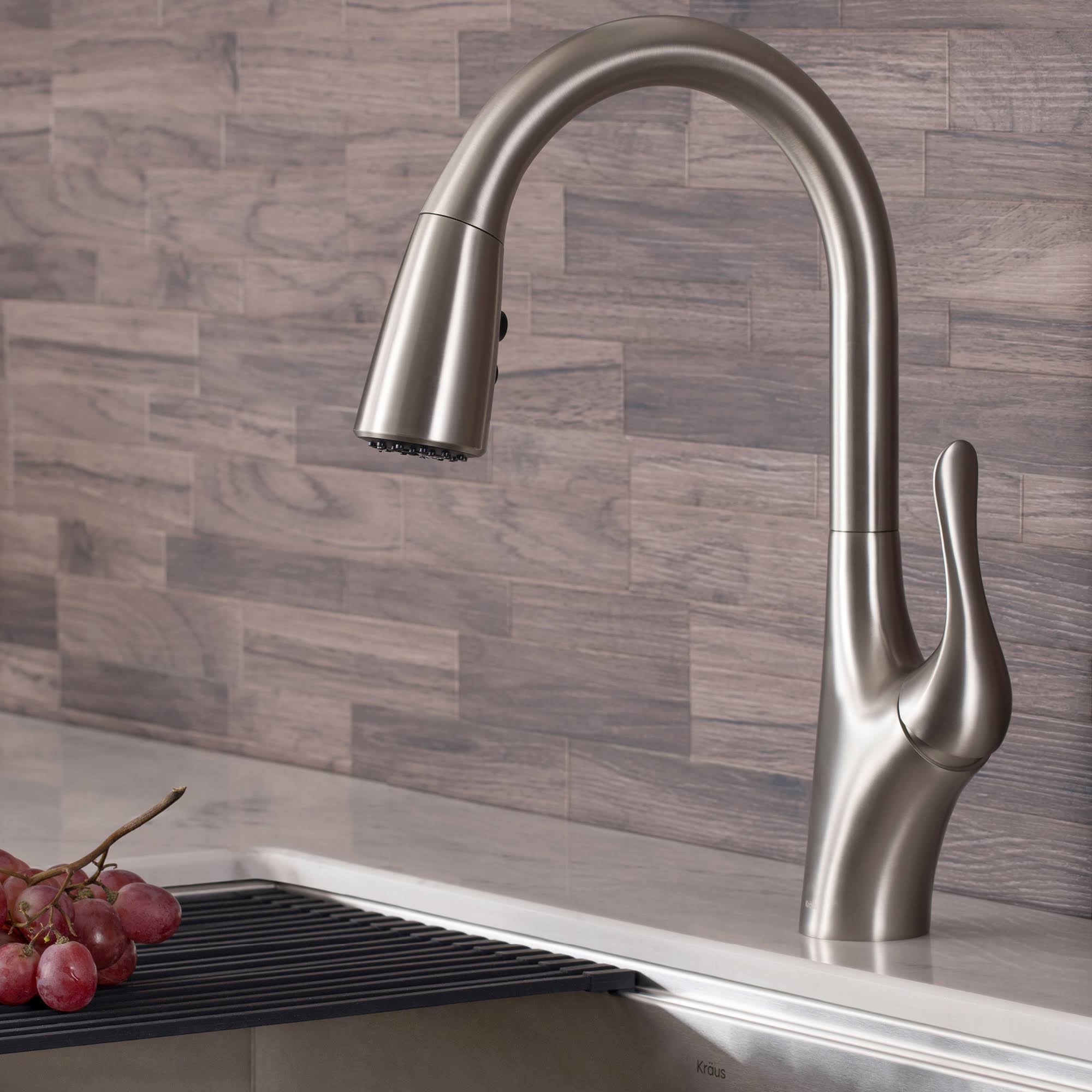 Kraus KPF-1674SFS Merlin Single Handle Pull-Down Kitchen Faucet Spot Free - Stainless Steel