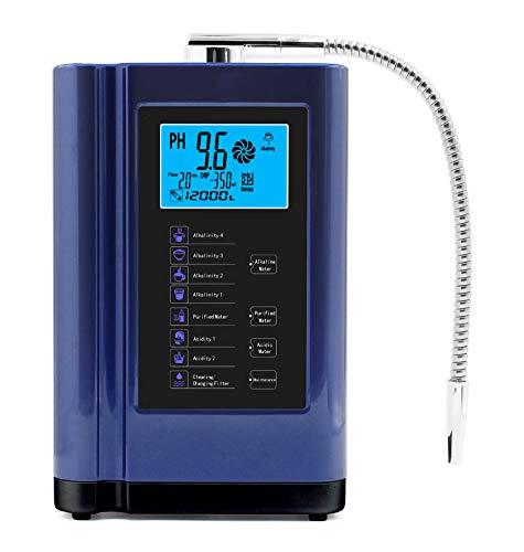 Alkaline Water Ionizer, Up to -500mV ORP, PH 3.5-10.5 Water Purifier Machine, Home Alkaline Water Filter with 7 Water Settings, 6000 Liters Per Filter,Auto-Cleaning,Intelligent Voice