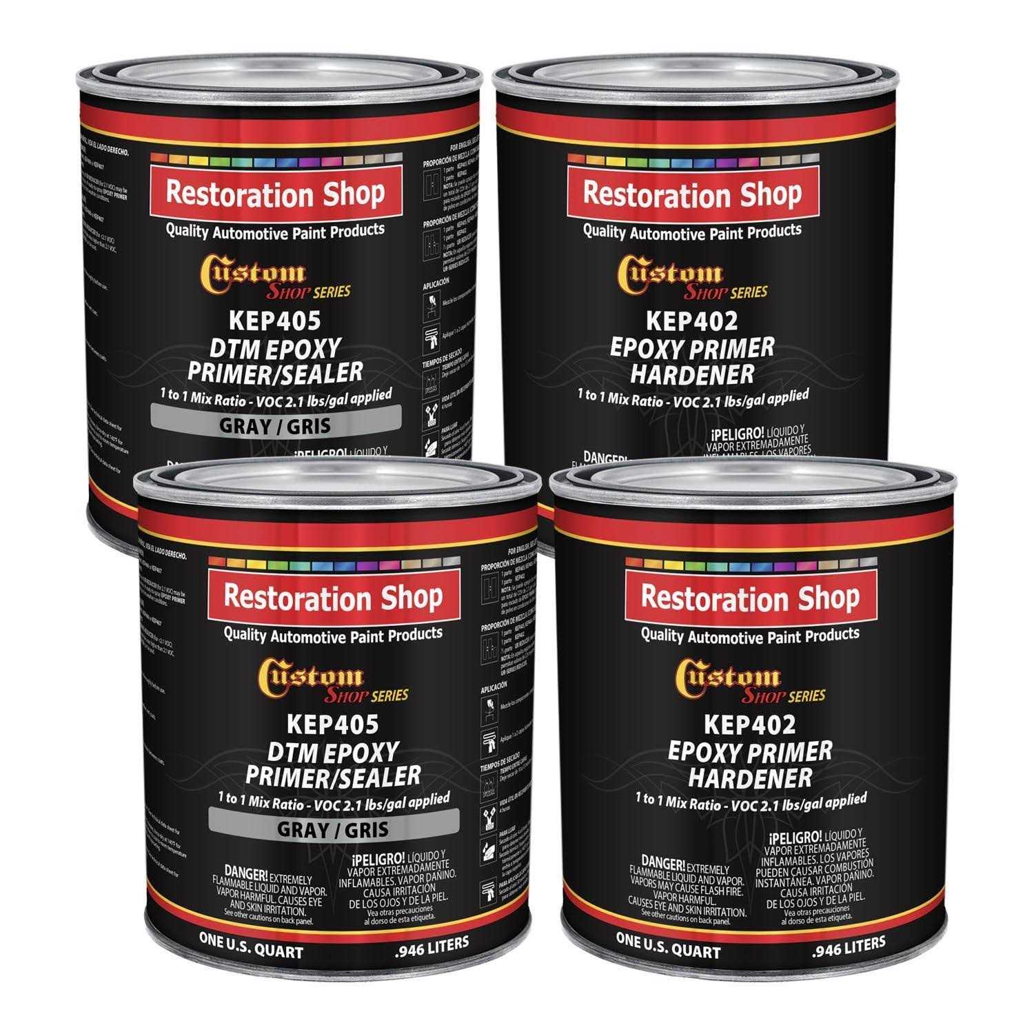 Custom Shop Epoxy Primer/Sealer 2.1 VOC Anti-Corrosive DTM High-Performance Primer for Automotive and Industrial Use Kit = - Shop Hardware Tools Online Store