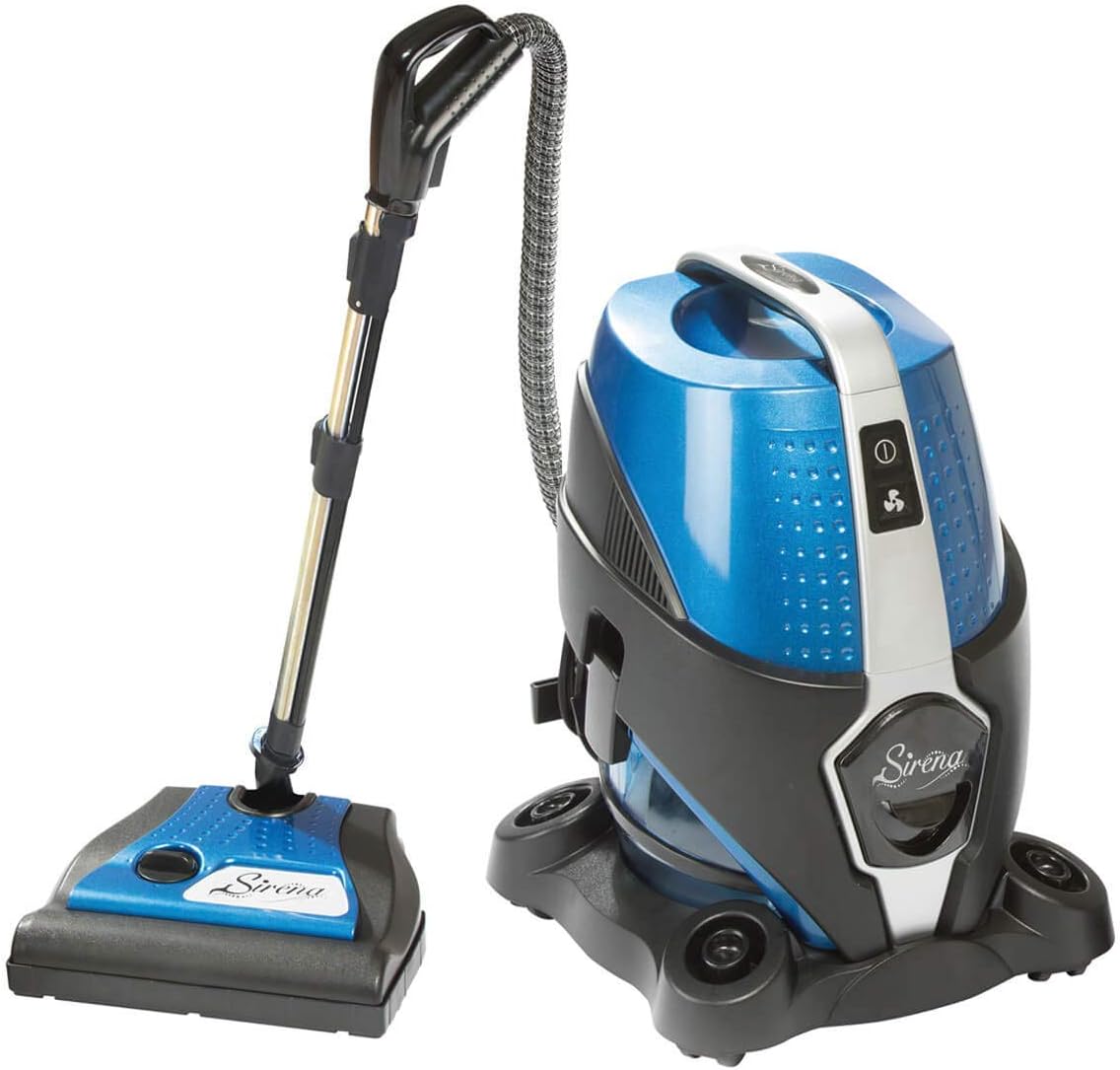 Sirena Vacuum Cleaner – Water Filtration, 2-Speed, Bagless Canister Vacuum Cleaner, Allergy/Pet Pro