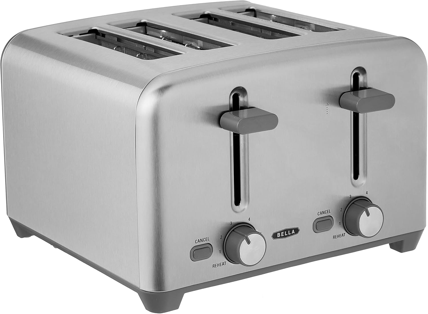 Panasonic Microwave Oven NN-SN686S Stainless Steel Countertop/Built-In with Inverter Technology and Genius Sensor, 1.2 Cubic Foot, 1200W | BELLA 4 Slice Toaster with Auto Shut Off - Extra Wide Slots