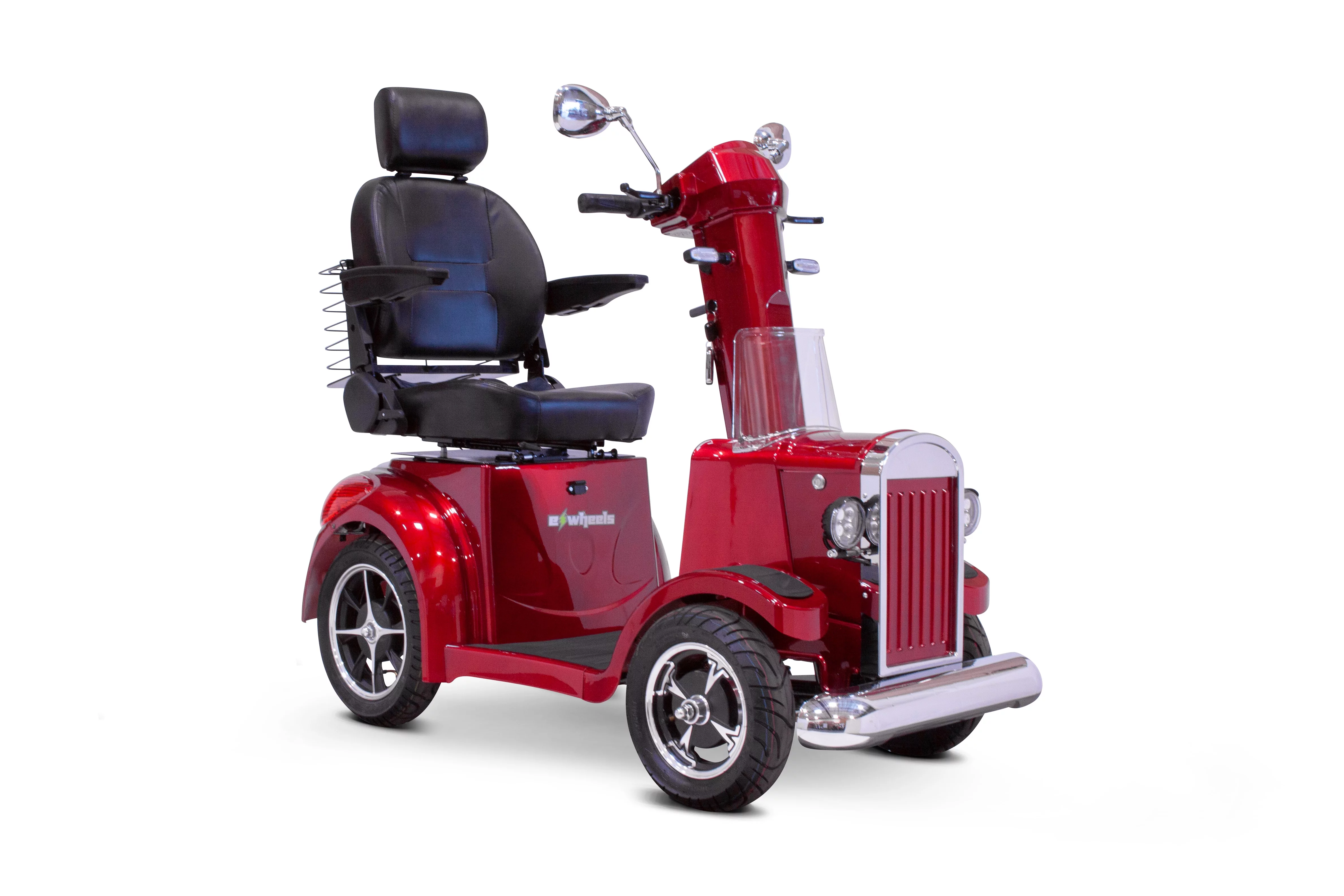 EWheels EW-VINTAGE Vintage 4-Wheel Mobility Scooter Red