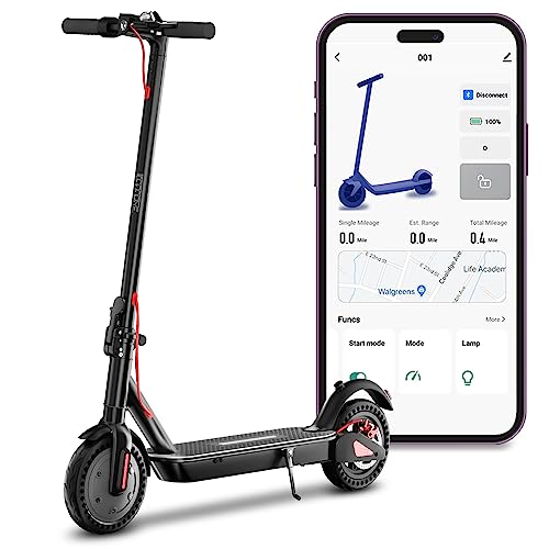 MoNiBloom E-Scooter Electric Kick Scooter w/LED Display and Bluetooth APP, Portable Folding Commuting Scooter for Adults & Teens
