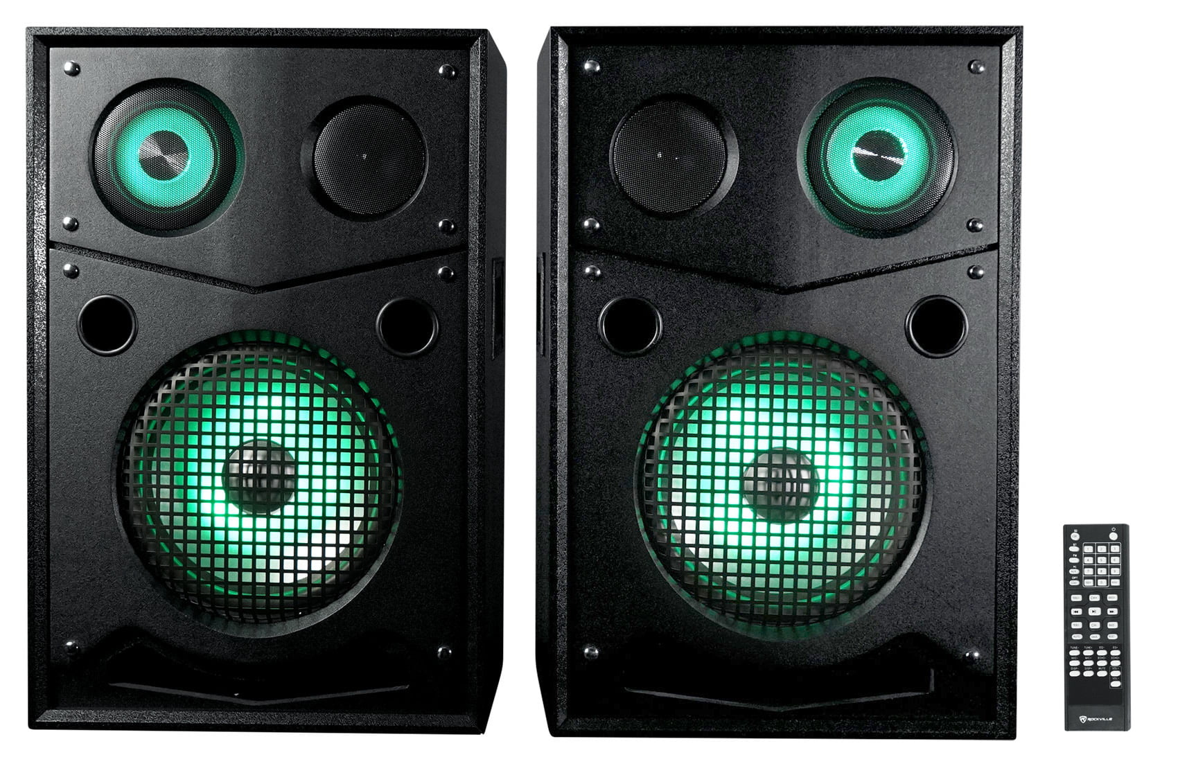 Rockville HOUSE PARTY SYSTEM 10" 1000w Bluetooth LED Booming Bass Home Speakers