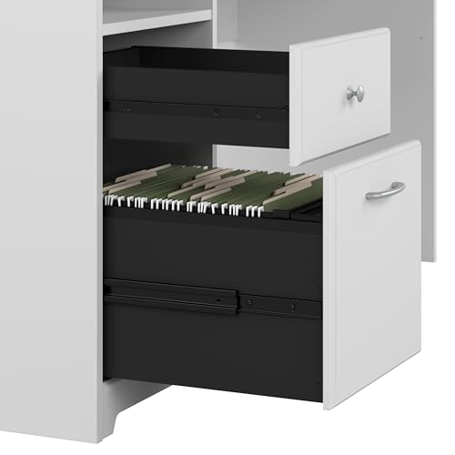 Bush Furniture Cabot 60W Computer Desk with Hutch and Drawers in Espresso Oak