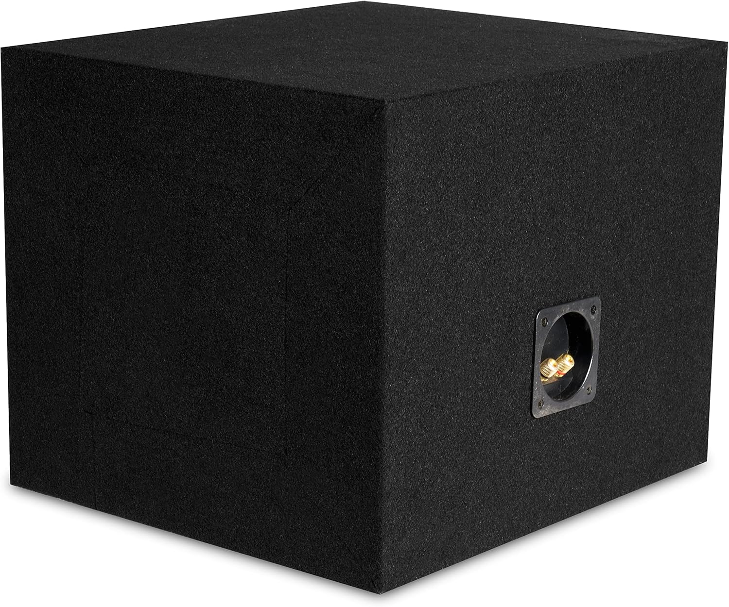NVX XMDFS121 Single 12” Sealed 3/4" (1.3 Cubic ft) MDF Black Carpeted Subwoofer Enclosure (Made in The USA) Pack of 2