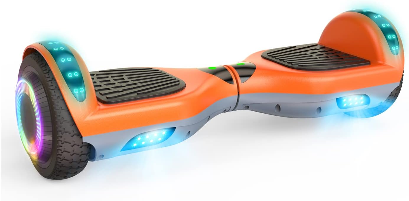 VEVELINE Hoverboard,Self-Balancing Hoverboard with Bluetooth and LED Lights for Kids Ages 6-12