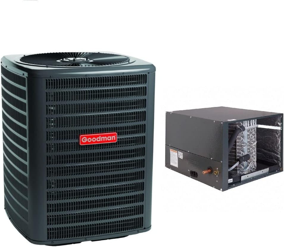 Goodman 2.5 Ton 14.3 SEER2 High-Efficiency Single Stage Split System Air Conditioner GSXH503010 and CHPTA3026B4 with Internal TXV