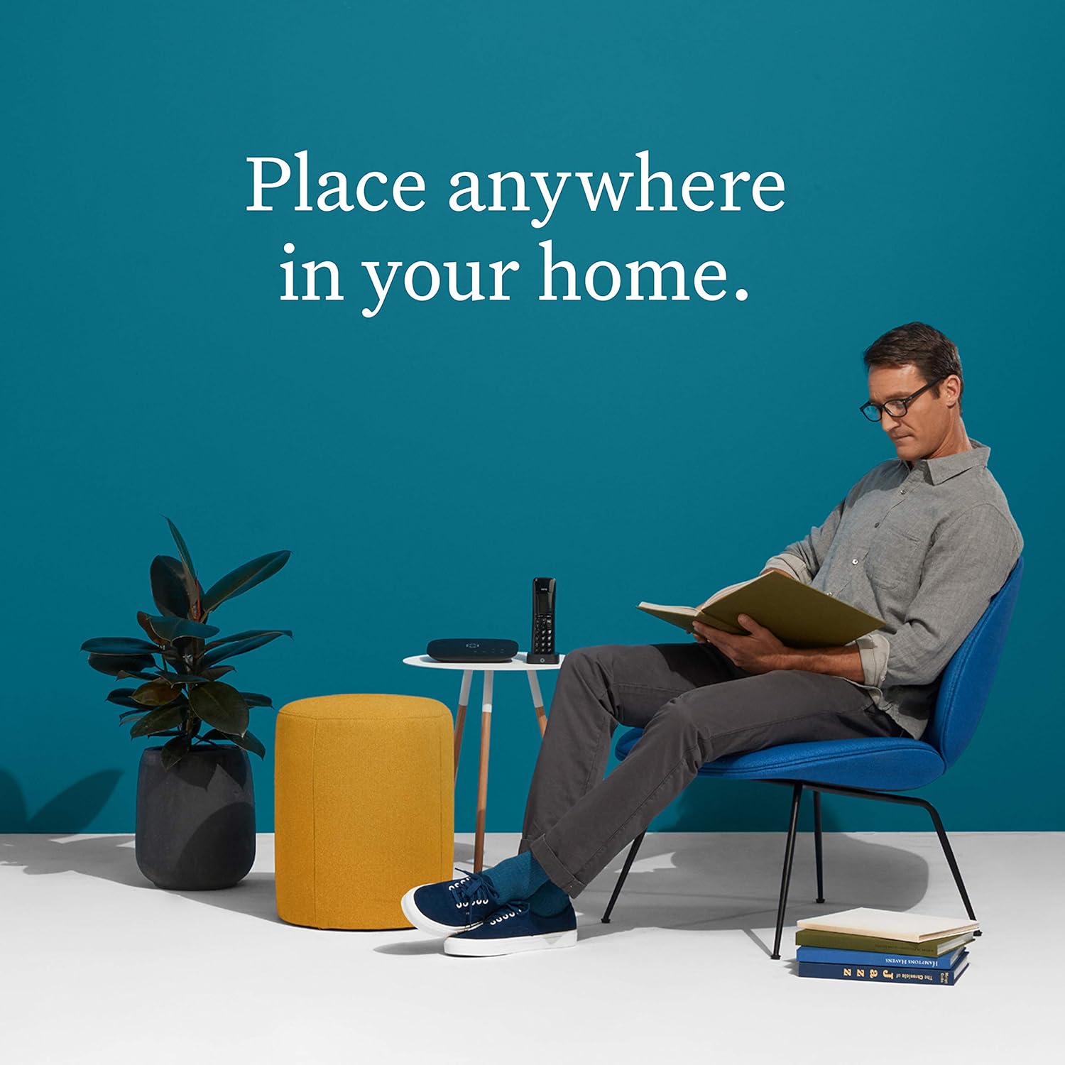 Ooma Telo Air 2 VoIP Free Home Phone Service with wireless and Bluetooth connectivity. Affordable Internet-based landline replacement. Unlimited nationwide calling. Low international rates,Black