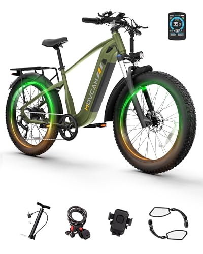 EB60 26" Fat Tire Electric Bike for Adults,2000W Motor Peak 2500W Up to 35MPH&70Miles,48V 20.8AH Hidden Battery,Commuting Electric Mountain Bike, 7 Speed Gear, Hydraulic Brake Ebike
