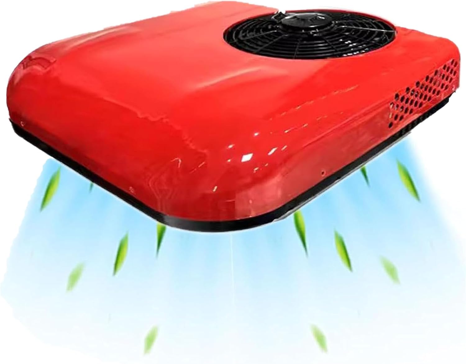 RV Rooftop Air,Parking Air Conditioner Unit, 12V DC Air Conditioner Truck RV Excavator Van Farm Vehicle Rooftop Type Air Conditioner,Red