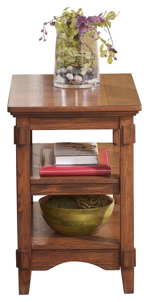 Ashley Cross Island Brown Chair Side End Table
