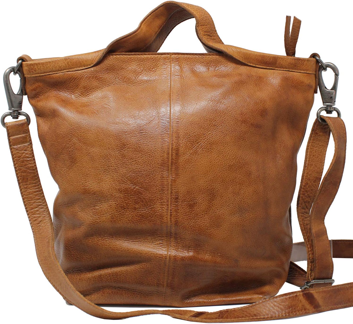 Latico Leathers Bianca Leather Tote Bag for Women (Cognac) - Made From 100% Authentic Leather Handcrafted by Artisans - Top Handle Crossbody Bag Versatile Women Purses and Handbags for Work & School
