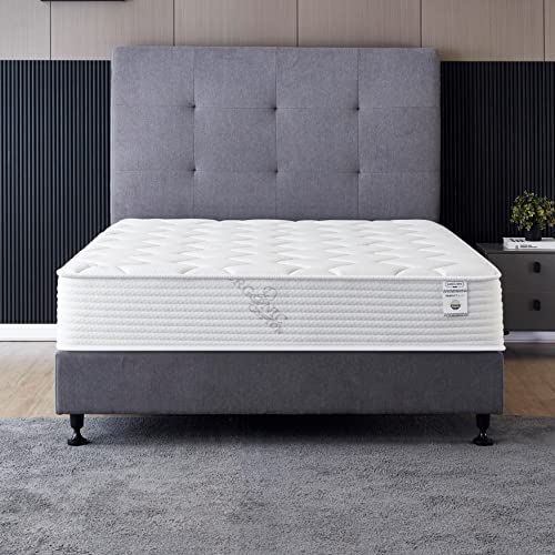Oliver & Smith Full Size Mattress - 8 Inch Hybrid Full Mattress - Pocketed Coil Springs & High Density Premium Cold Foam with Breathable Polyester Cover - Comfort Tight Top- Medium Firm
