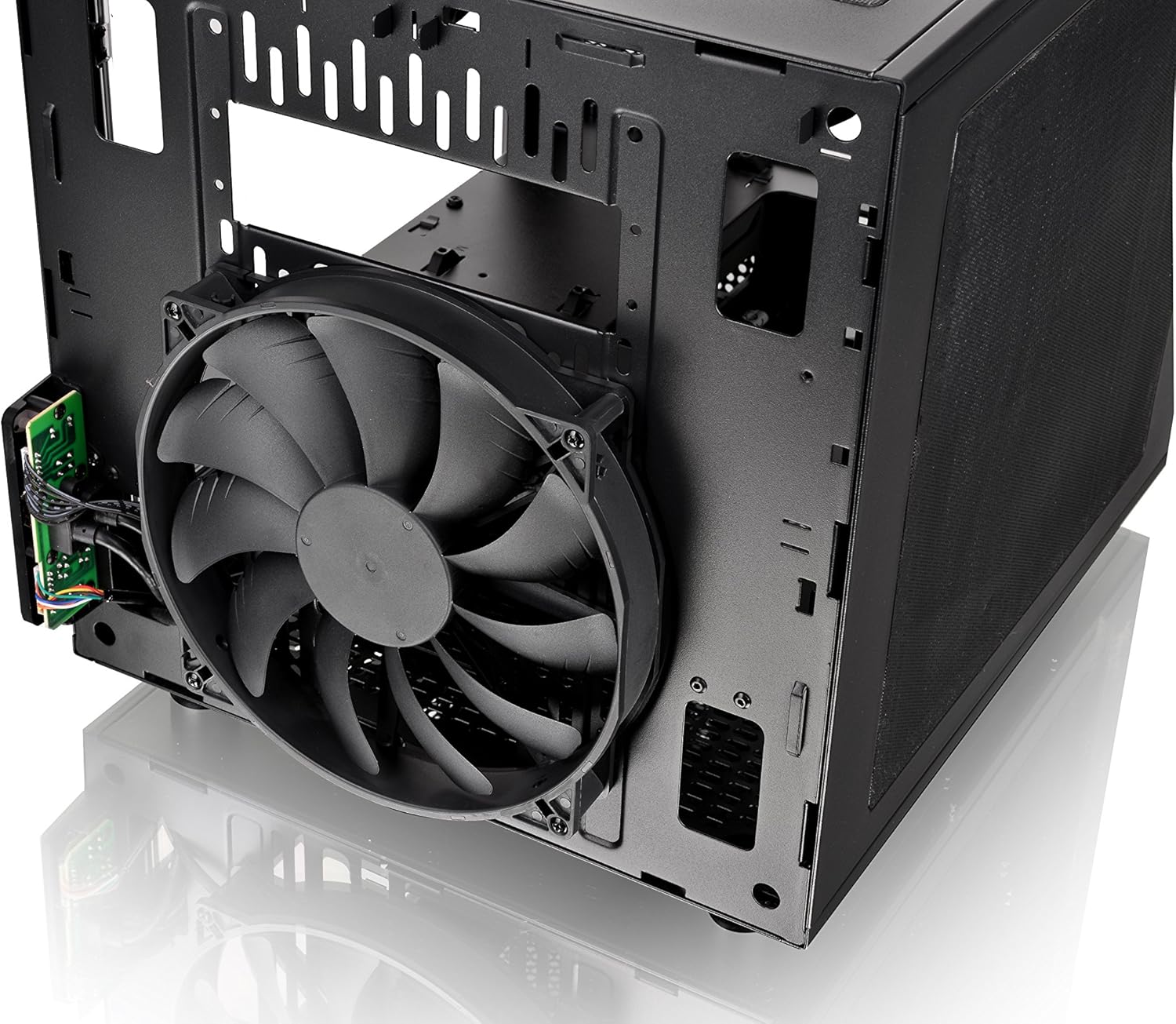 Thermaltake Core V21 SPCC Micro ATX, Mini ITX Cube Gaming Computer Case Chassis, Small Form Factor Builds, 200mm Front Fan Pre-installed, CA-1D5-00S1WN-00 Black