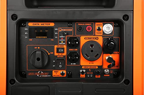 WEN Quiet 6800-Watt Dual Fuel RV-Ready Electric Start Portable Inverter Generator with Fuel Shut Off and CO Watchdog for Electric Vehicle Backup (DF680iX)