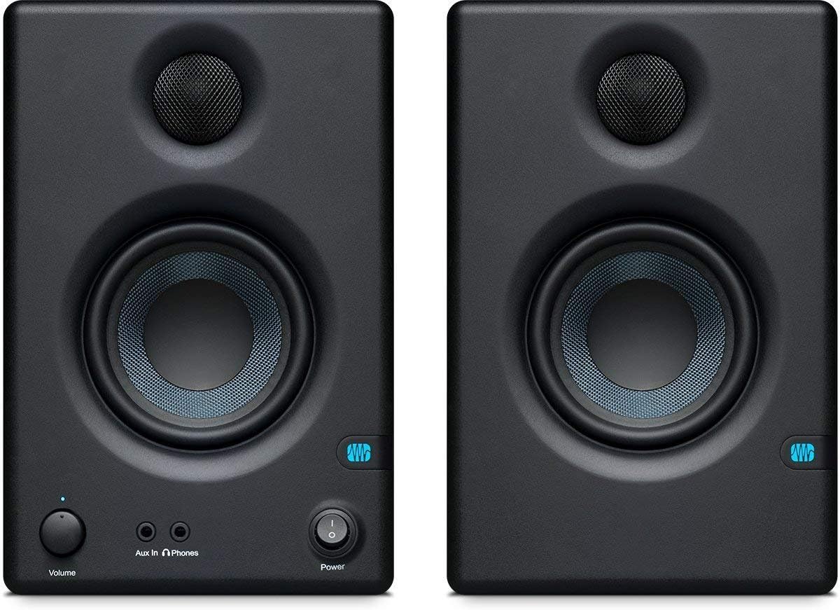 Presonus AudioBox 96 Studio Audio Interface with Creative Software Kit and Studio Bundle and Eris E3.5 Pair Studio Monitors and Adjustable Boom Arm Kit + HD7 Headphones