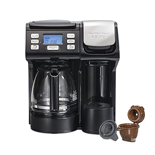 Hamilton Beach FlexBrew Trio 2-Way Coffee Maker, Compatible with K-Cup Pods or Grounds & Blender for Shakes and Smoothies with 5 Functions Including Auto Smoothie Cycle