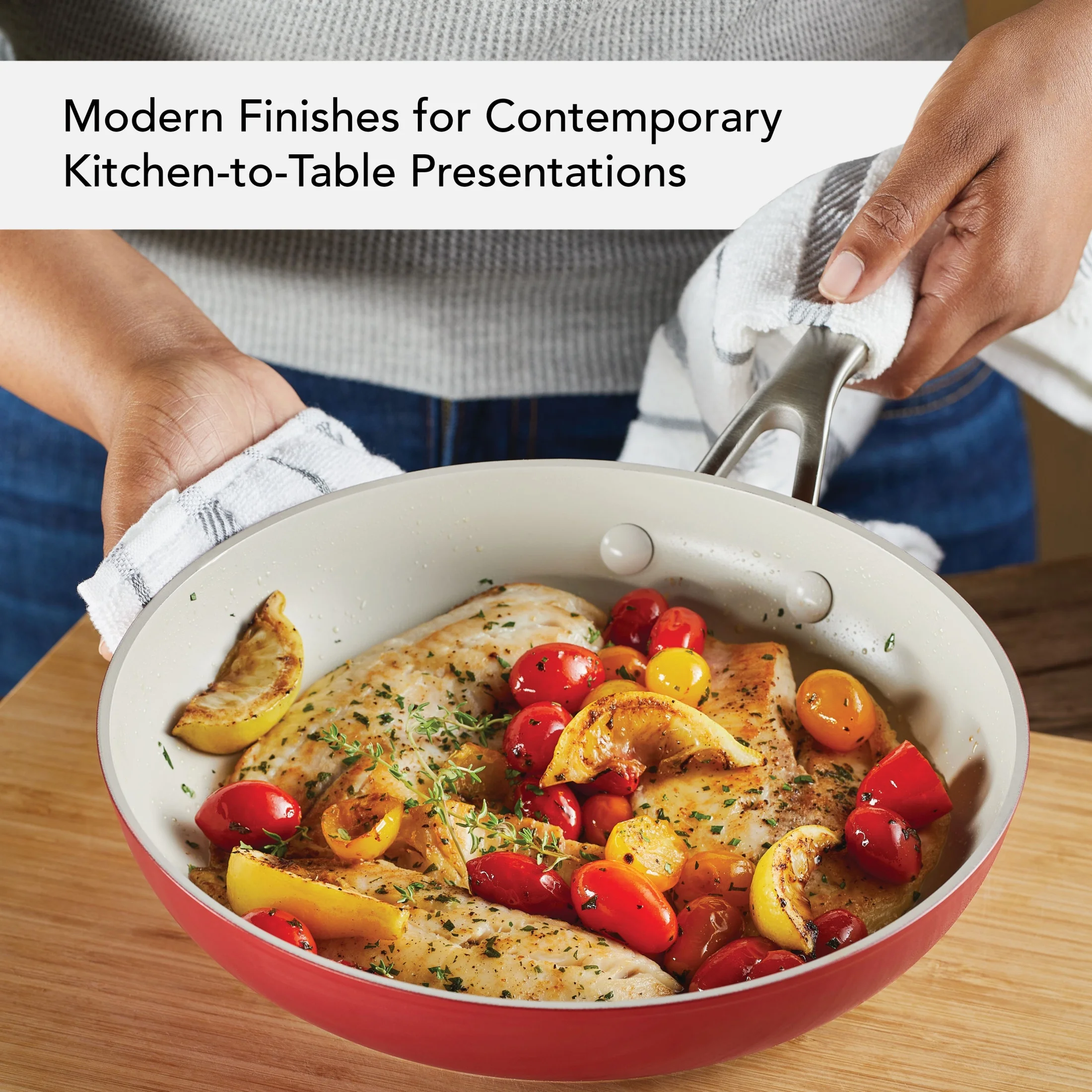 KitchenAid Hard Anodized Ceramic 10 Piece Nonstick Cookware Pots and Pans Set, Empire Red