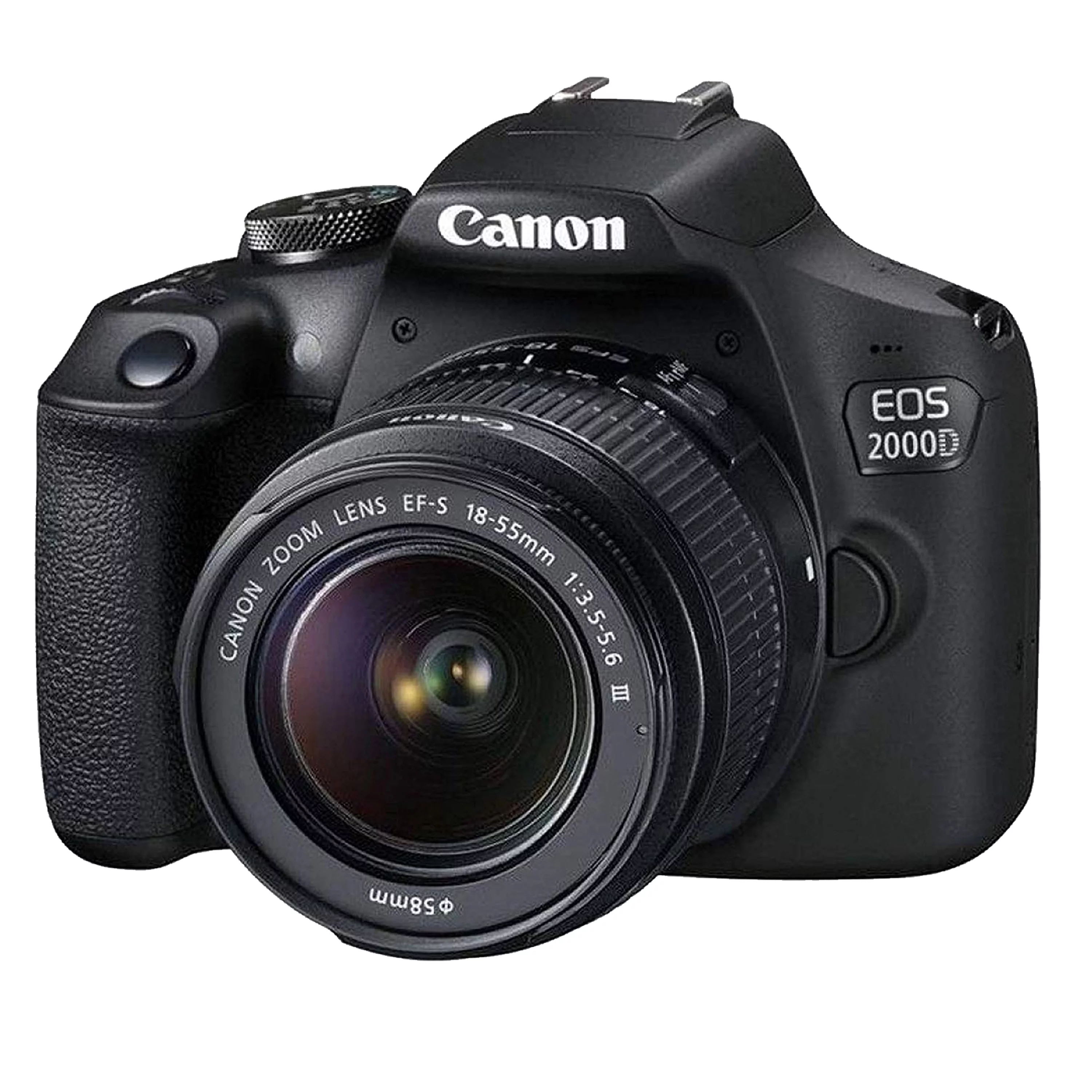 Canon EOS 2000D / Rebel T7 DSLR Camera w/18-55mm + 75-300mm Zoom Lenses + 420-800mm Super Telephoto Lens + 128GB Memory + Case + Tripod + Filters -38pc Bundle