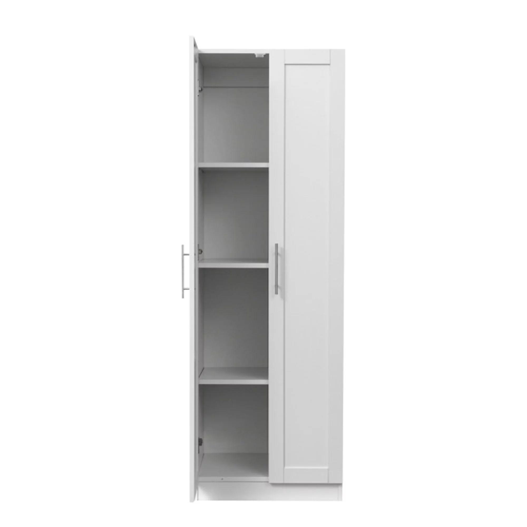 Pantry Wood Storage Cabinet,71" H Wardrobe Cabinet with 3 Adjustable Shelves 2 Doors for Bedroom Kitchen