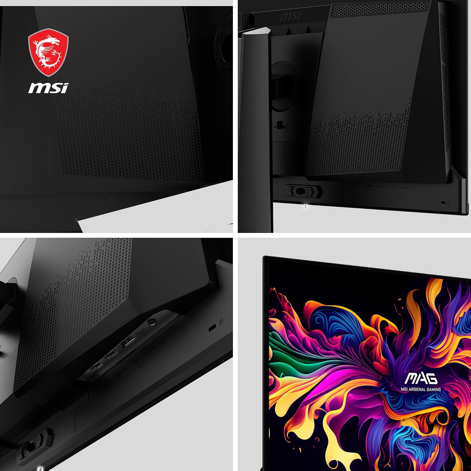 MSI MAG 271QPX QD-OLED, 27 OLED Gaming Monitor, 2560 x 1440 (QHD), OLED 0.03ms Response time, 360Hz, True Black HDR 400, HDMI, DP Port, USB Type C, Tilt, Height