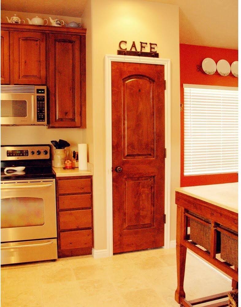 Krosswood Doors 28 in. x 80 in. Rustic Knotty Alder 2-Panel Top Rail Arch Solid